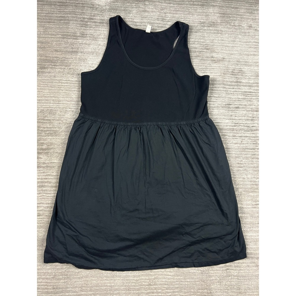 Old Navy Dress Womens XXL Black Sleeveless Mini Fit & Flare Mixed Media Knit